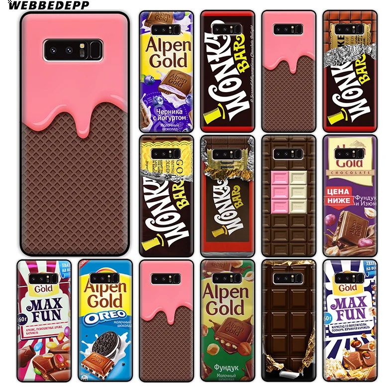 WEBBEDEPP Alpen Мягкий силиконовый чехол с изображением шоколада wonka Bar для Samsung Galaxy A9 A8 A7