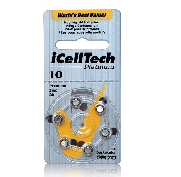 

30 x Hearing Aid Batteries A10 10A ZA10 10 S10 PR70