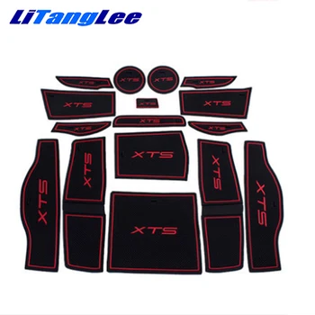 

Litanglee Red Car Styling Coasters Door Slots Mat Storage Slots Mat Non Slip Mat Interior Refit For Cadillac XTS