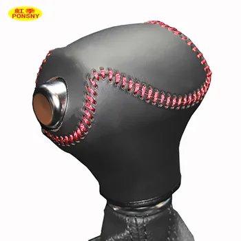 

PONSNY Car Gear Covers Case for KIA Sorento 2013 Cadenza K3 Sportage R KIA K3 Carens Automatic Shift Genuine Leather Cover