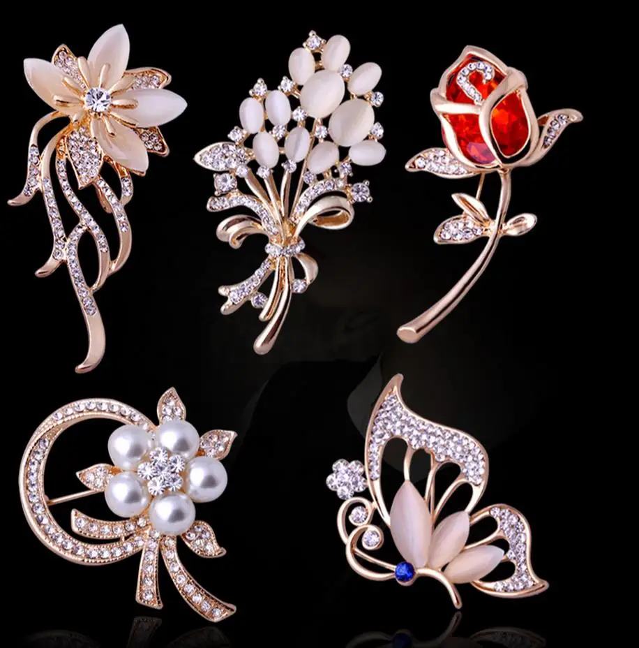 

Fashion pearl brooch brooches Big pins Crystal high-grade accessories