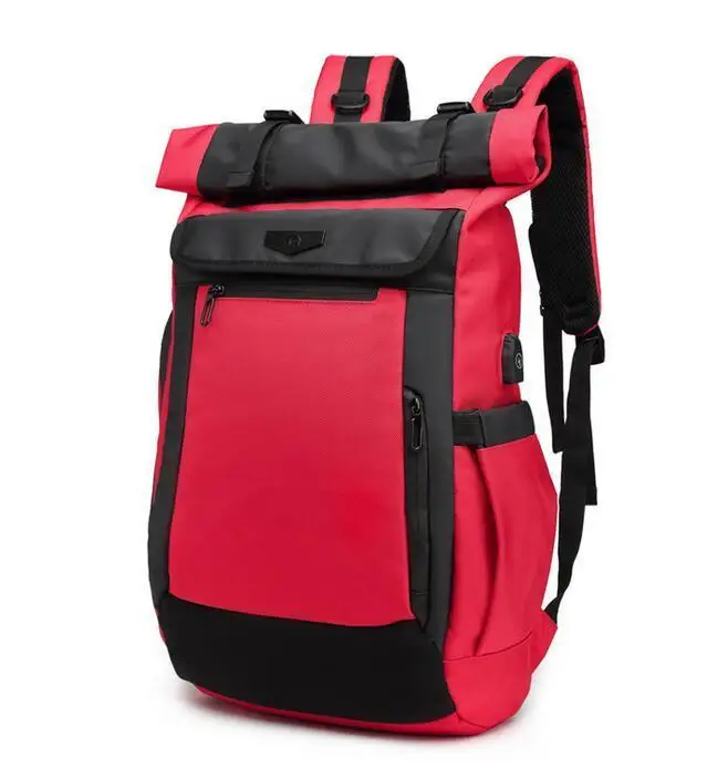 Новинка, Большой Вместительный мужской рюкзак, водонепроницаемый, 18 дюймов, 19 дюймов, рюкзак для ноутбука, для подростка, для мужчин, для путешествий, компьютер, рюкзак, сумка для ноутбука - Цвет: Red