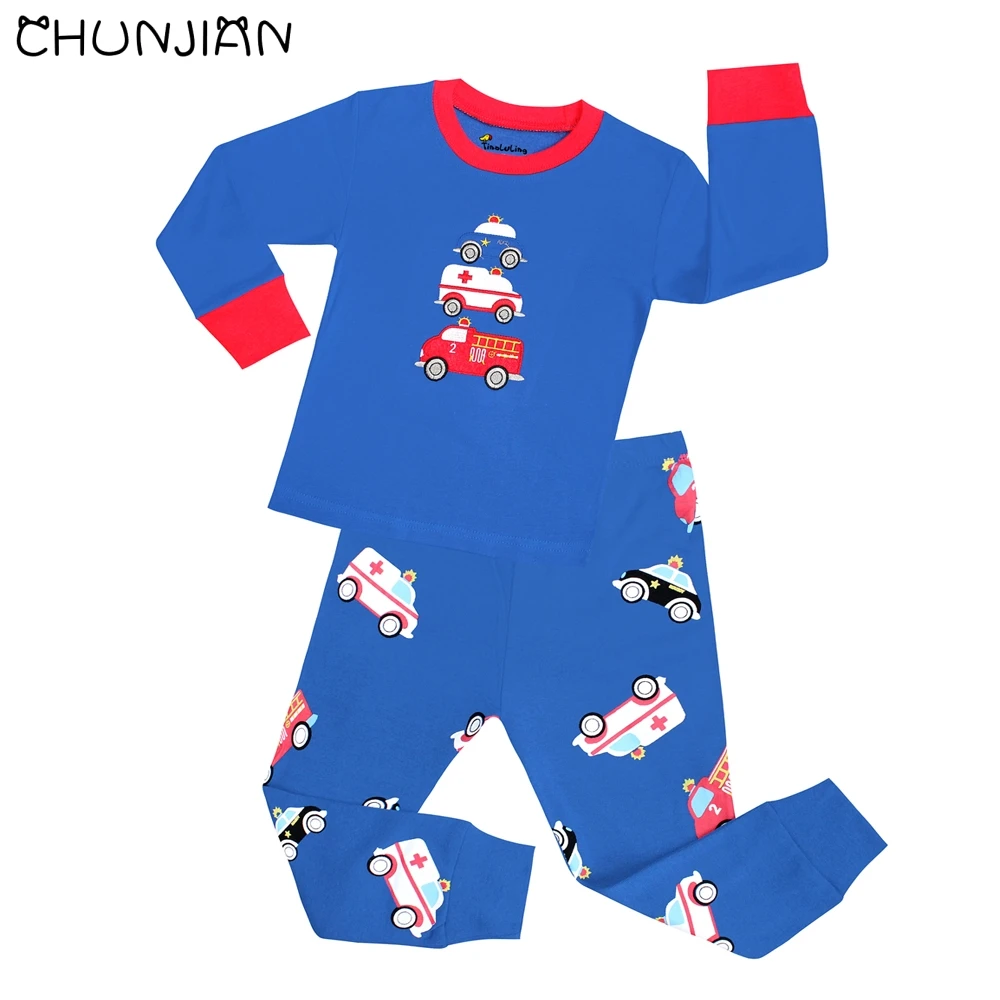

New Boys Car Pajamas Sets Kids Cartoon Pijamas Baby Nightwear Homewear Girls Pajamas Pijama Unicornio Infantil Nightwear