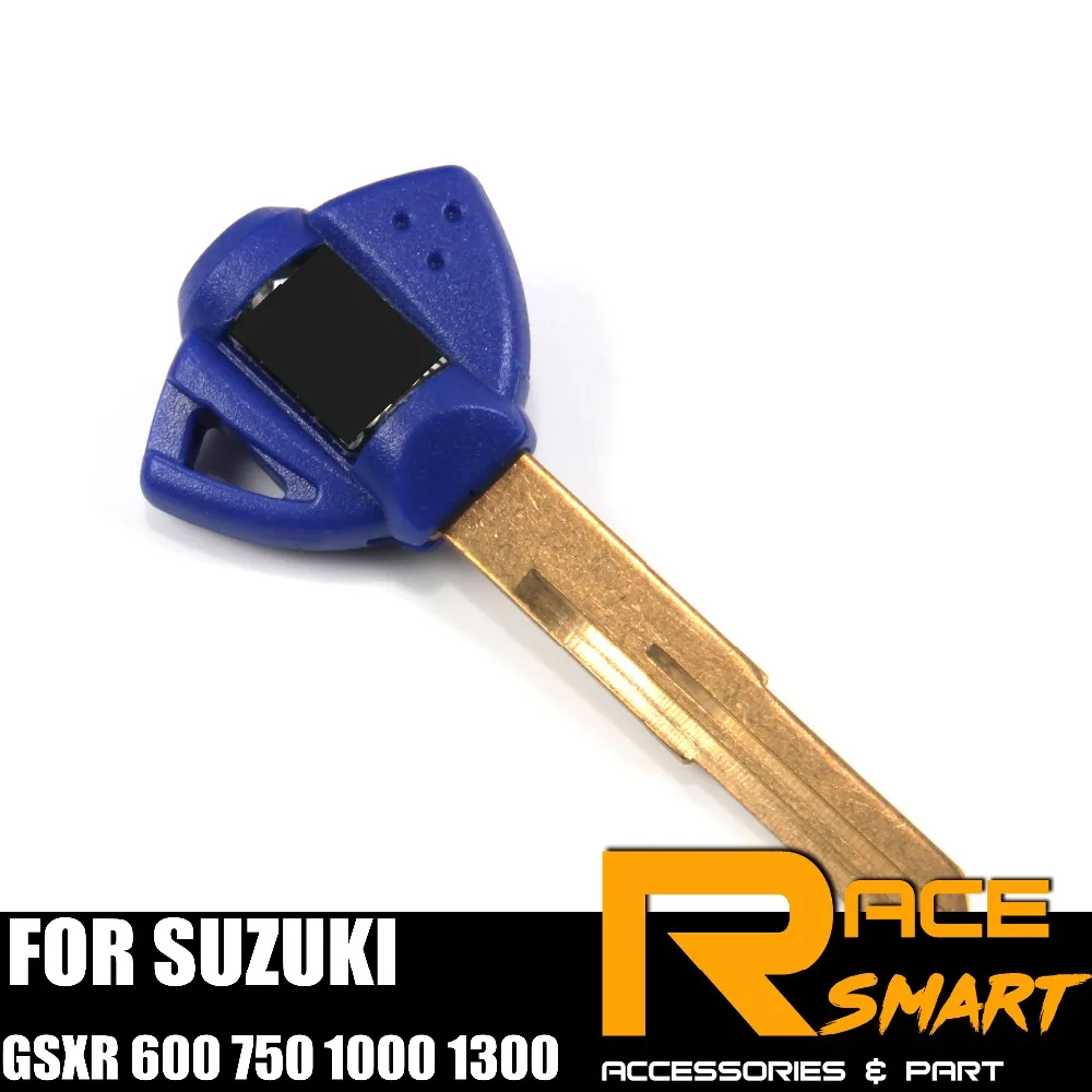 Ключ для мотоцикла незарезанный SUZUKI GSXR 600 750 1000 флэш-ключи флуоресцентный синий 43
