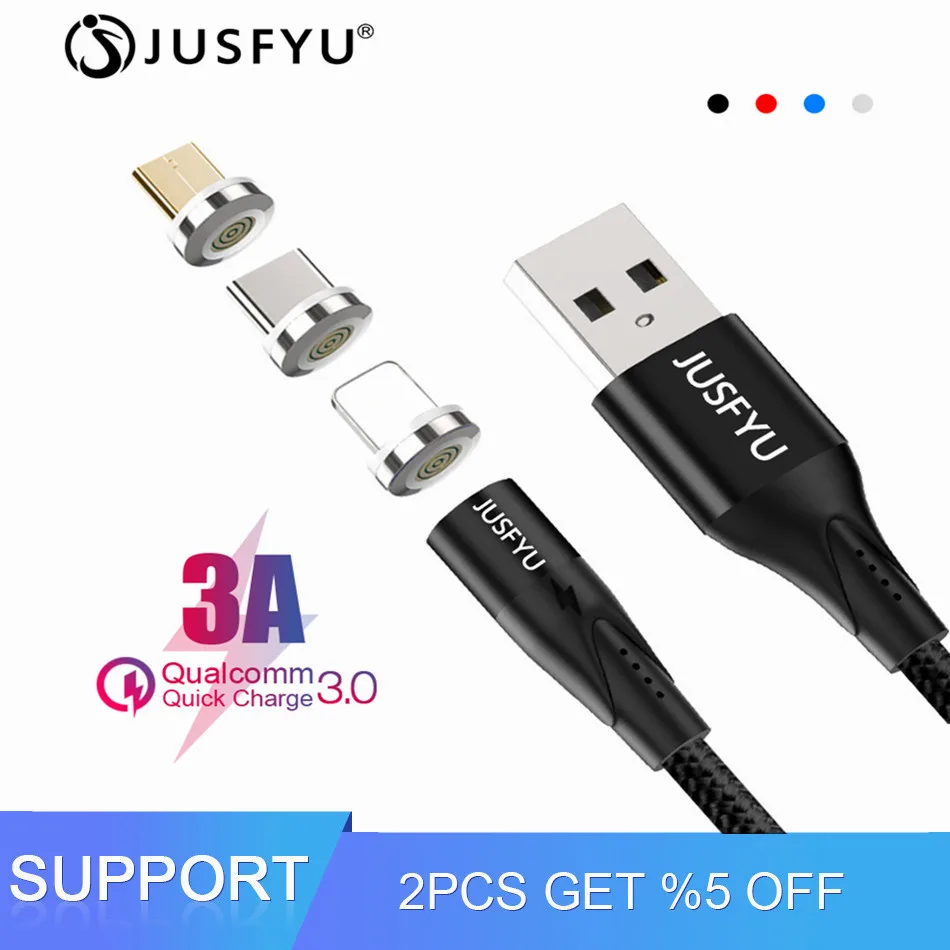 Магнитный кабель Micro USB и Type C для быстрой зарядки синхронизации данных телефона 1