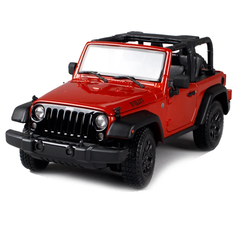 Maisto 1:18 2014 jeep wrangler willys белый красный автомобиль литья под давлением большой