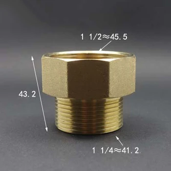 

1-1/2" BSP Female Thread x 1-1/4" BSP Male Thread Connection Brass Pipe Fitting Adapter Coupler Connector