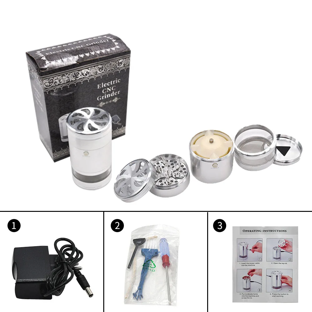 

HORNET Electric Automatic Herb Grinder 75 MM CNC Aluminum Tobacco Miller Grinder Smoke Miller Spice Crusher