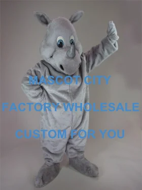 

Custom-made Happy Rhino Mascot Costume Adult Size Jungle Animal Theme Carnival Party Mascotte Suit Fit Fancy Dress SW957