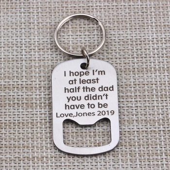 

Key Chain Portable Bottle Opener Shape Name & Year Customized Personalized Engraved "I Hope I'm at the least"Fashion Keyring