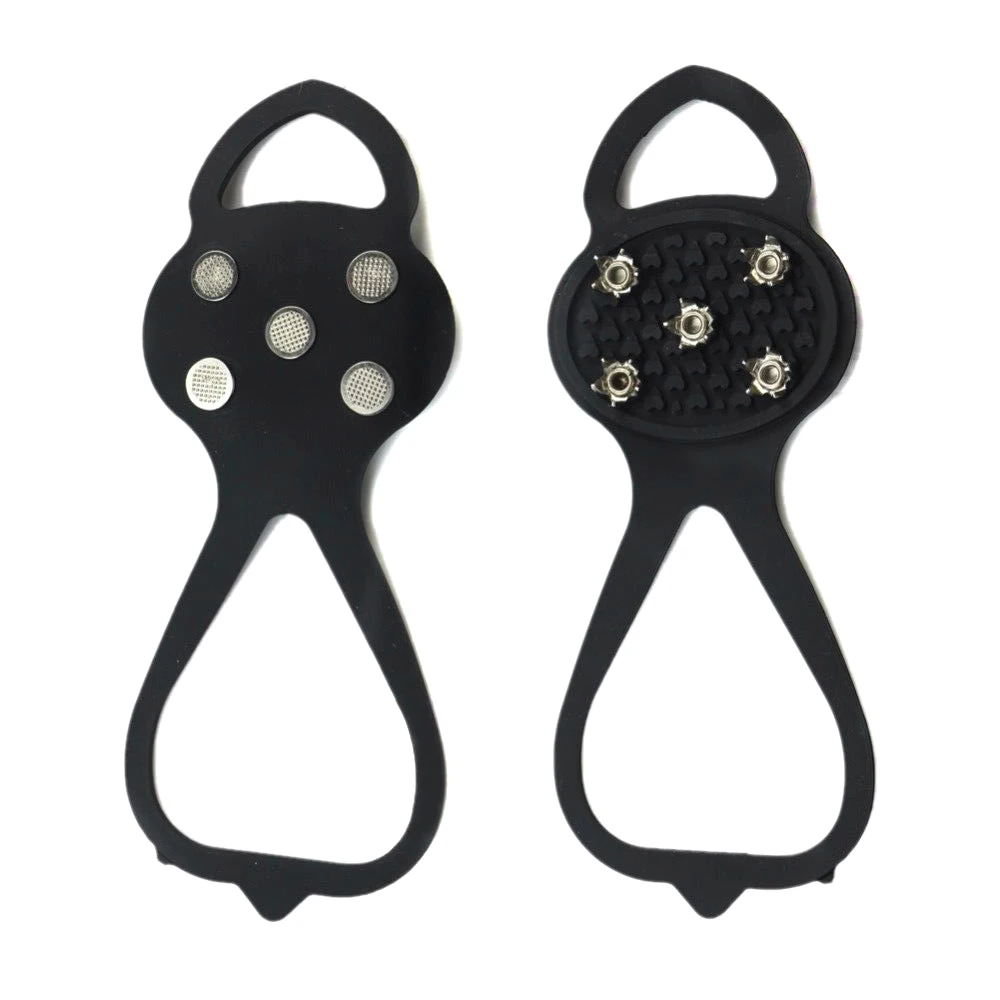 1 Pair Outdoor Ice Snow Non-Slip Silicone Shoe Grip Cleats for Climbing Hiking FK88