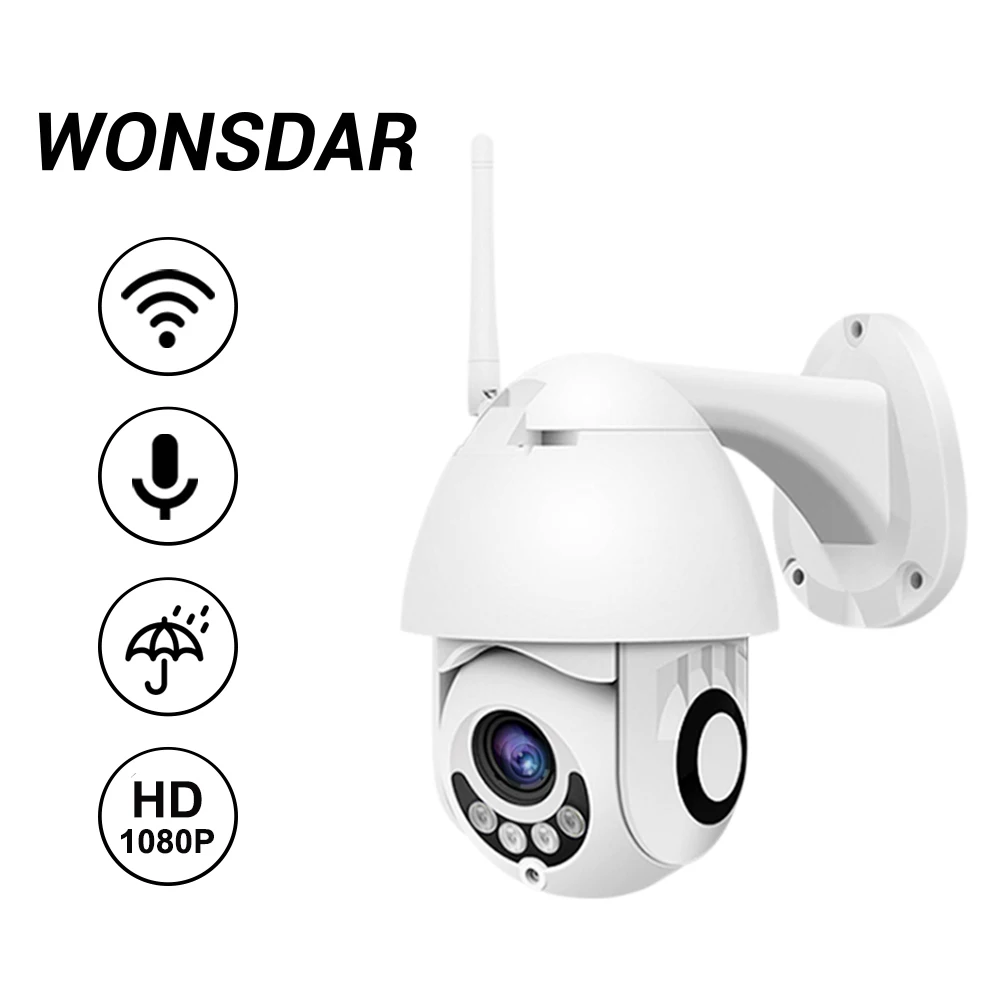 Wonsdar 1080P PTZ IP камера Yoosee двухсторонняя аудио беспроводная Wi-Fi безопасность наружная скоростная купольная камера видеонаблюдения CCTV Onvif P2P