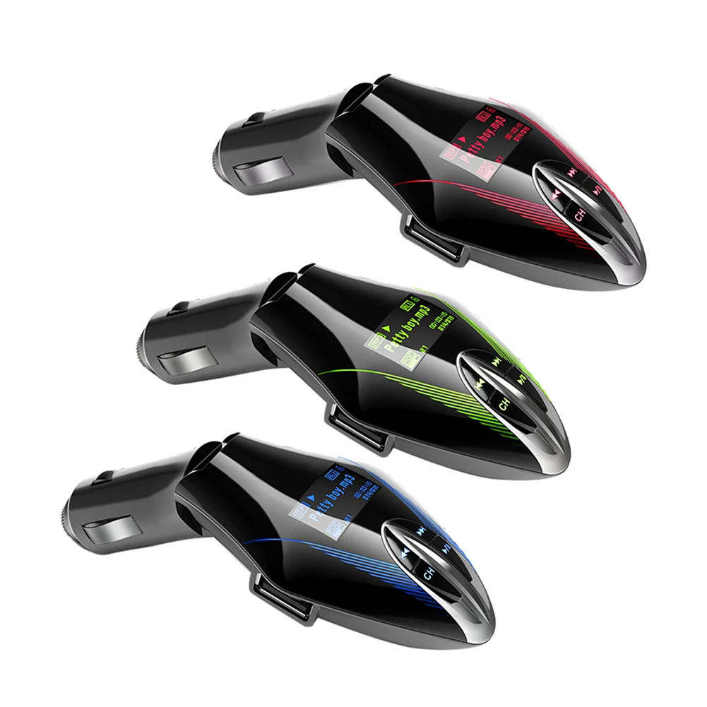 

Wireless car FM Transmitter Handsfree LCD Car MP3 Player USB 3.5mm Audio Vehicle Mounted FM Modulator Support Micro SD