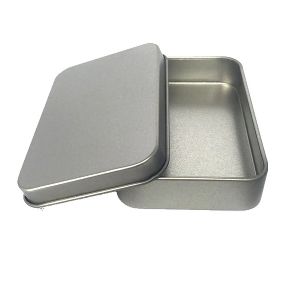 

10PCS Metal Tin Rectangle Storage Box Case Organizer Items Coin Key Containers Packaging Rectangular Tinplate Box