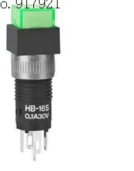 

[ZOB] Square button switch HB-16SKW01 Japan nkk self-locking with light-emitting switch HB16SKW --10pcs/lot