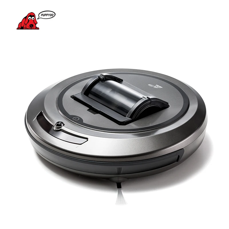 PUPPYOO Robotic Vacuum Cleaner Intelligent Multifunctional Collector Self-Charge and High Suction Power Side Brushes WP615