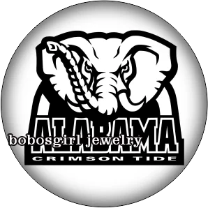 ALABAMA Elephant NCAA стекло украшение с защелкой фото круглый кабошон плоское основание Gl344 - Цвет: 30373