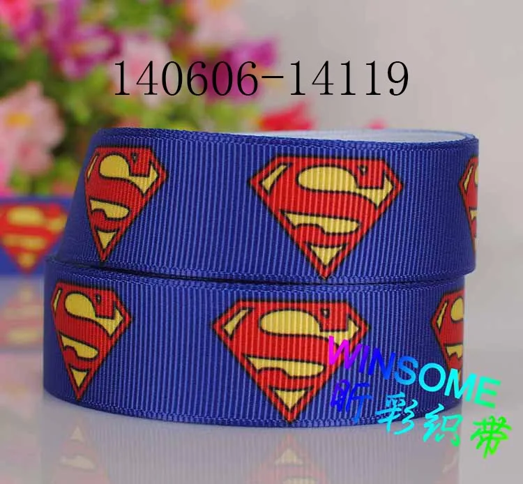 10 ярдов-разные размеры-мультяшная лента с суперменом напечатанная лента - Цвет: 140606-14119