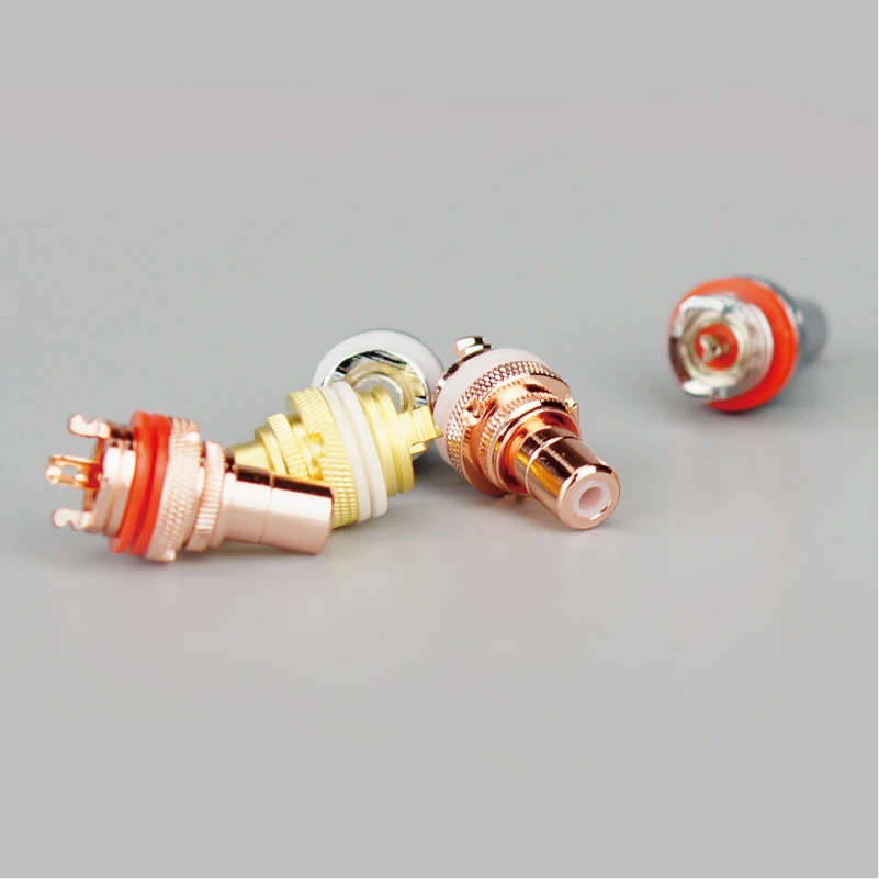 

SUQIYA-Hifi copper plated rhodium plated lotus seat RCA socket fever amplifier amp socket audio terminal