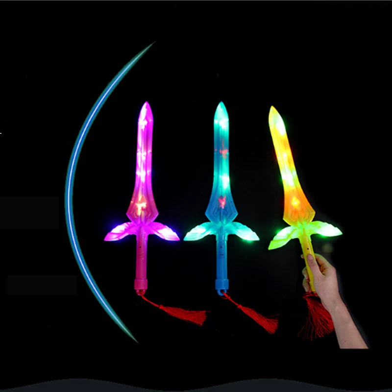 Led Light up Toys Plastic Colorful Light Sword Toys Glowing Party Favors for Kids Party Suppplies Laser Sword Christmas Toy (7)