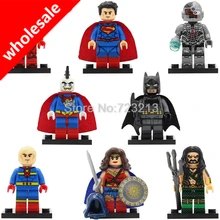 Atacado 20 pcs Super Herói Superman Bizarro Cyborg Figura Flash Batman Aquaman Scott Livre Mr Milagre Blocos de Construção de Brinquedos Modelo