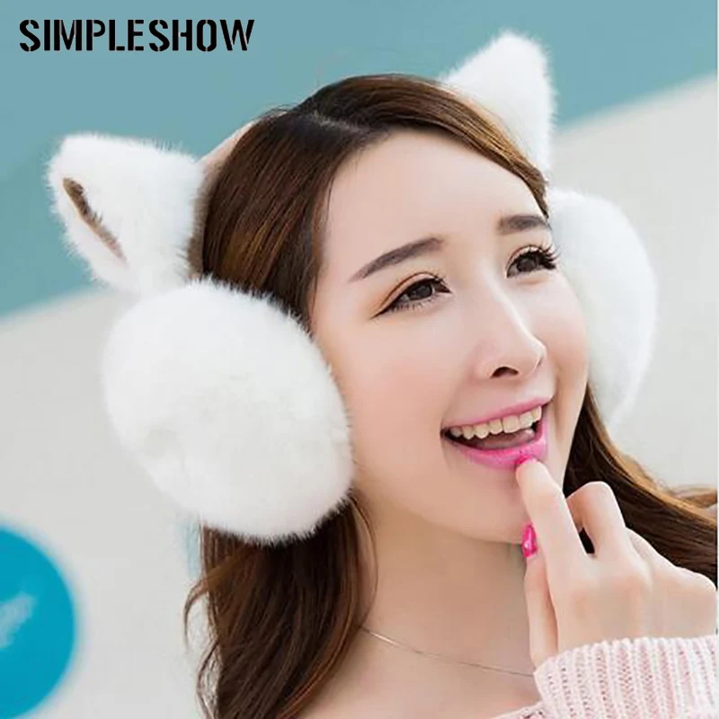 

New Fashion Cute Ears Plush Earmuffs Comfortable Warm Earmuff Female Winter Outdoor Protect Ears Winter Accessories