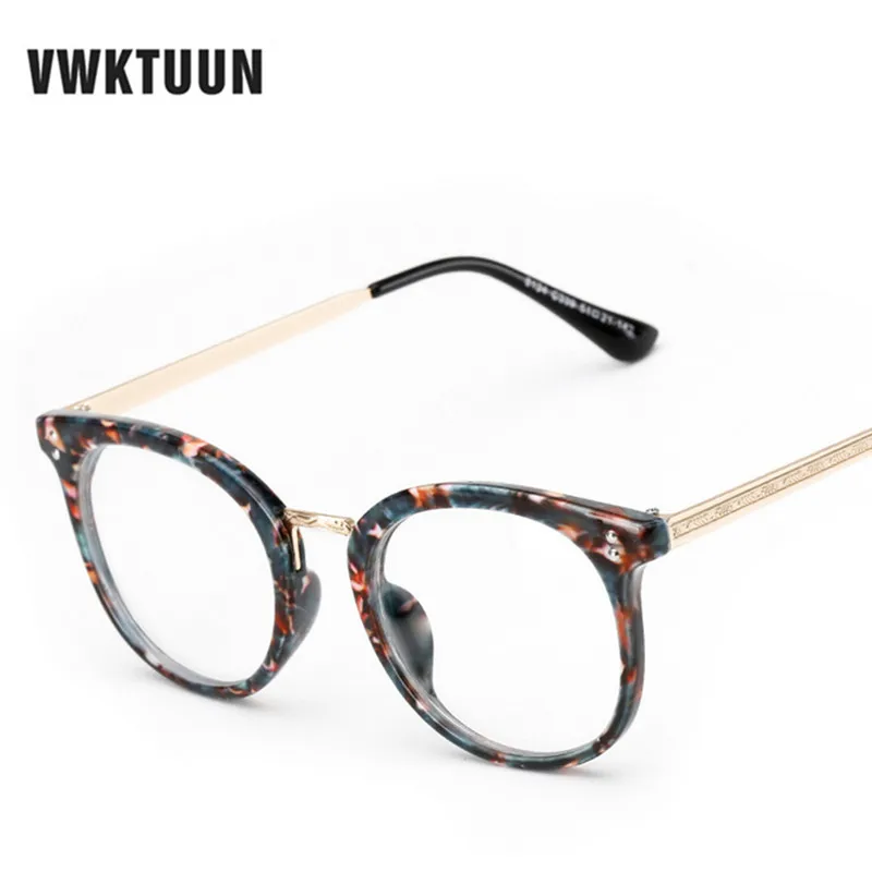 

VWKTUUN Brand Eyeglasses Frame Womens Eyewear Clear lens Round Computer Glasses Optical Glasses Students Plain Glasses