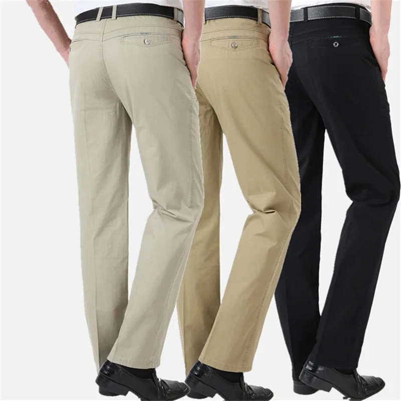 Мужские брюки летние мешковатые новые повседневные брюки мужские хлопковые облегающие деловые брюки модные брюки Мужская брендовая одежда прямые брюки