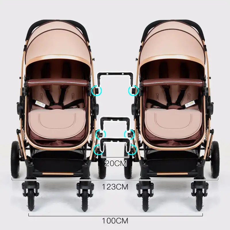 detachable twin pram