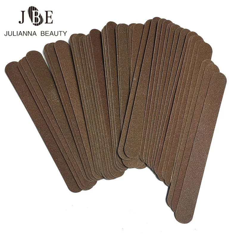 50pcs/lot Wooden Sandpaper Files Nail Art File Manicure Tool Disposable