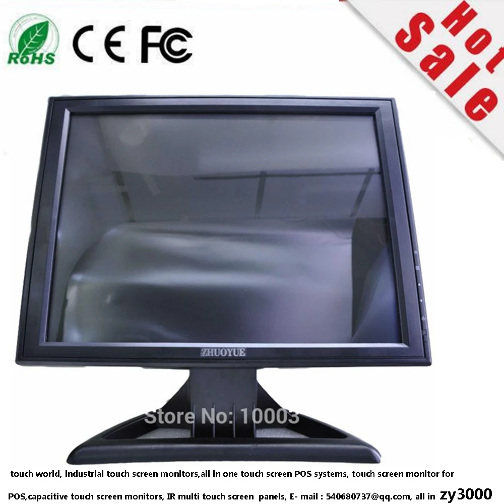 

new stock cheapest wholesale 4 pcs/lot 17 Inch usb Touch Lcd Monitor VGA DVI input DC12V For POS system