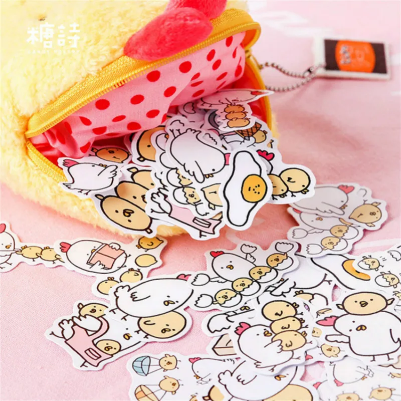 

45Pcs/set kawaii Notebook creative cute Goo chicken pattern Diary planner office decor school supplies stationery
