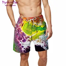 Летние мужские пляжные шорты для спортзала, спортивные штаны для бега, 3D принтованные шорты для отдыха, серфинга, мужские свободные плавки для серфинга, купальник с карманом