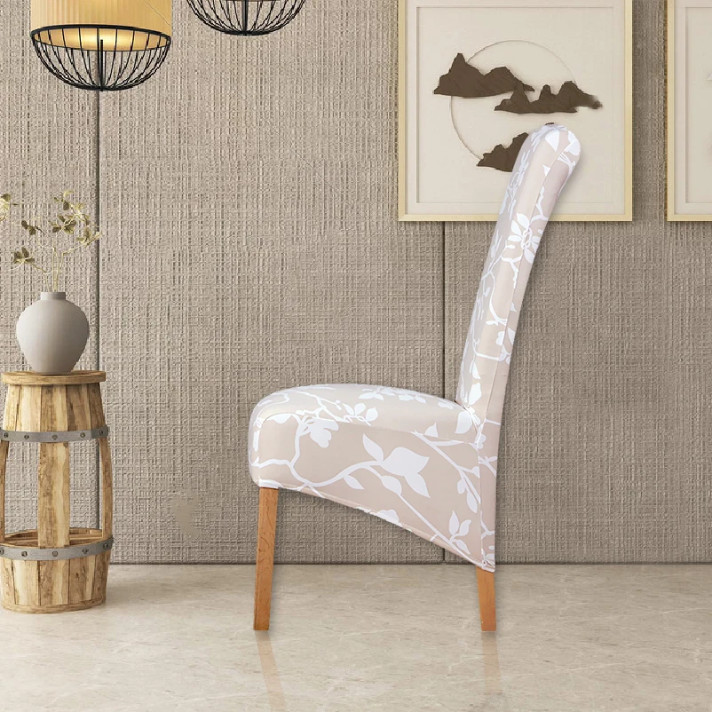 

High Design Long Back Chair Cover XL Europe Style Seat Big Covers Printed Chair Covers Hotel Party Banquet Housse De Chaise
