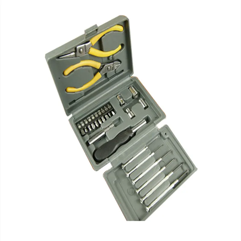 

24PC Home multi-toolbox Hardware Double pliers toolbox set Plastic combination toolbox