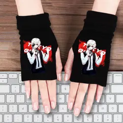 1 пара новых аниме Токийский Гуль половина пальцев Хлопок Вязание наручные перчатки варежки любителей аниме аксессуары косплей подарок