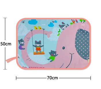 

70*50cm Car Cartoon Curtain Cover Sun Blocking Auto Curtain Side Blocking Tensile Sunshade Curtain for Children car-styling