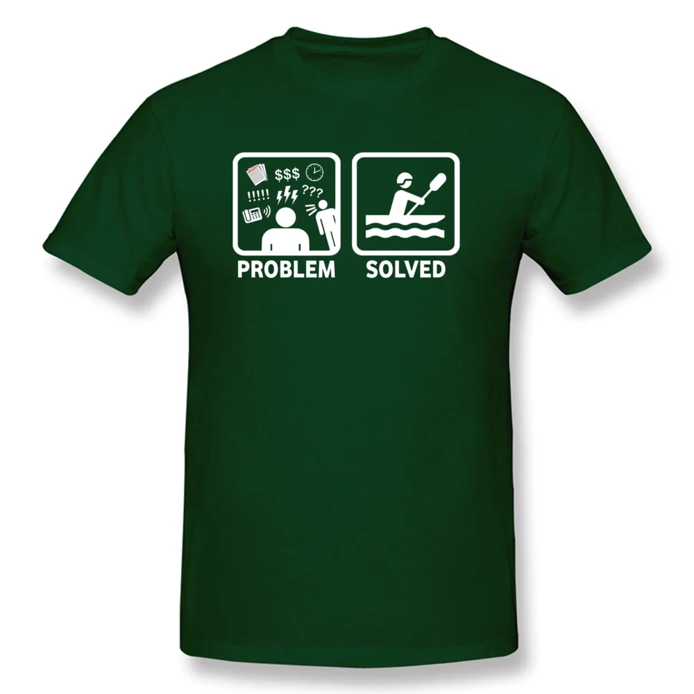Funny Rafting Problem Solved 15931 Men Funny Comics Tops T Shirt Crewneck Fall 100% Cotton T-Shirt Camisa Short Sleeve Tees Funny Rafting Problem Solved 15931 dark
