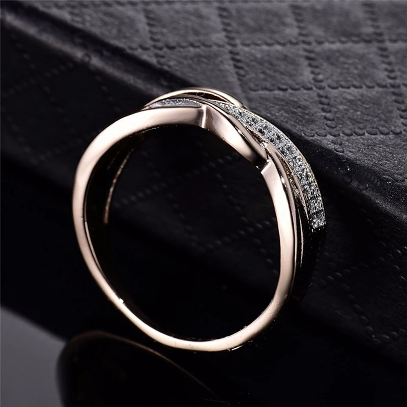 Мода темперамент роскошные оригинальность Weave Pave Band горный хрусталь кольцо для женщины ювелирное Свадебные обручальные подарки