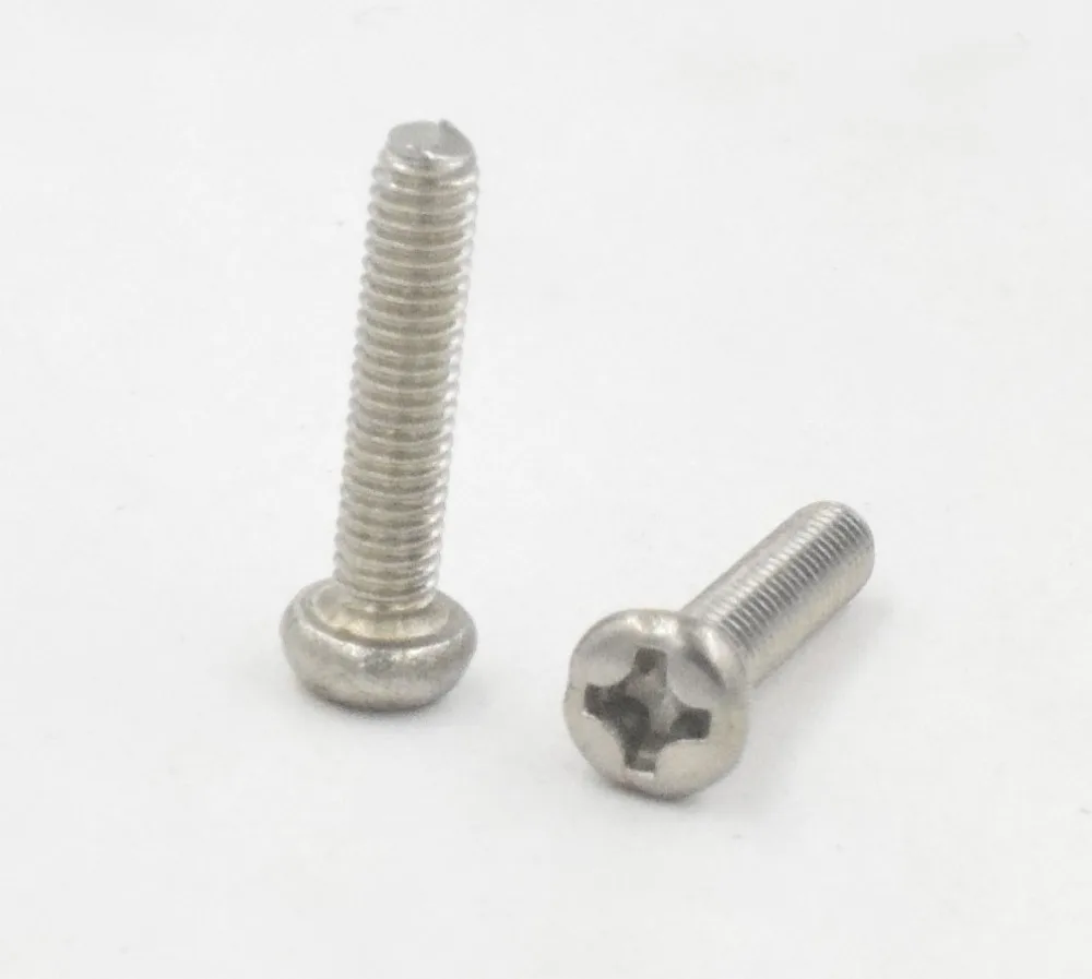 50Pcs M3 Stainless Steel Phillips Screws Cross Round Head Screw Bolts Nuts Fasteners Hardware Tools x14mm | Обустройство дома