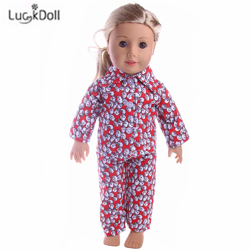 Пижама LUCKDOLL с принтом для девочек 18 дюймов 43 см|Куклы| |
