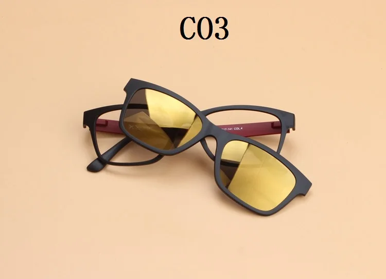 Ширина-136 пластиковые очки для близорукости, оправа на магните, зеркальные, яркие, поляризационные солнцезащитные очки в оправе, мужские, женские, зажим, 2074, очки унисекс
