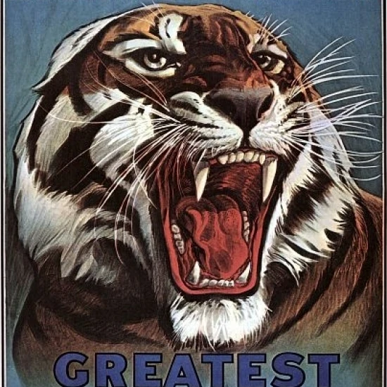 Barnum Bailey Ferocious Tiger Circuss Poster Print (18 x 24)