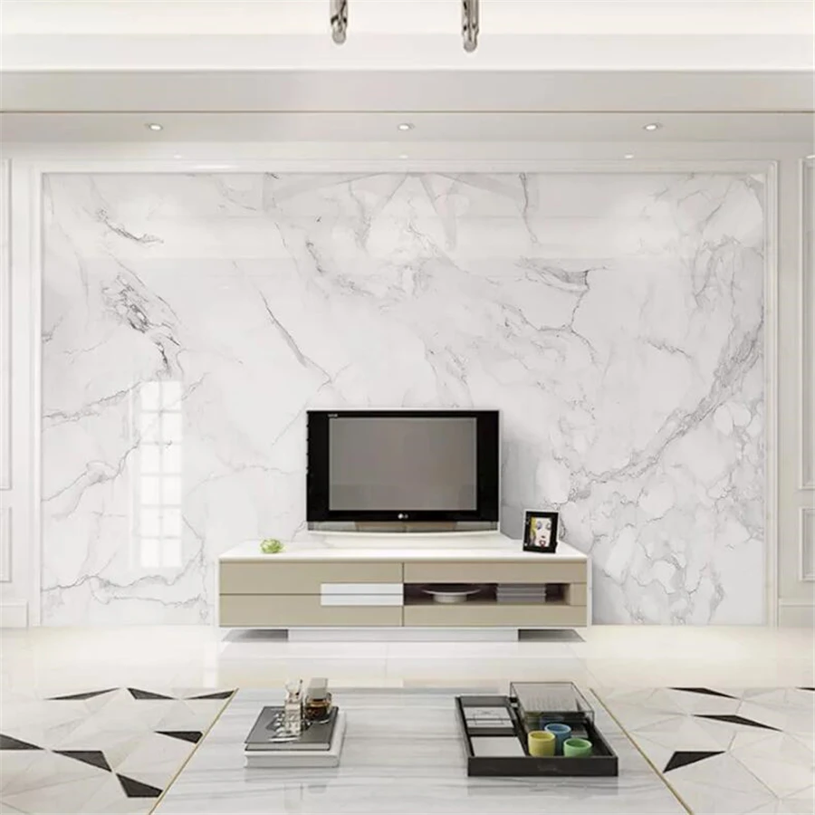 

Beibehang Custom wallpaper 3d mural modern minimalist jazz white marble living room bedroom wall papers home decor 3d wallpaper