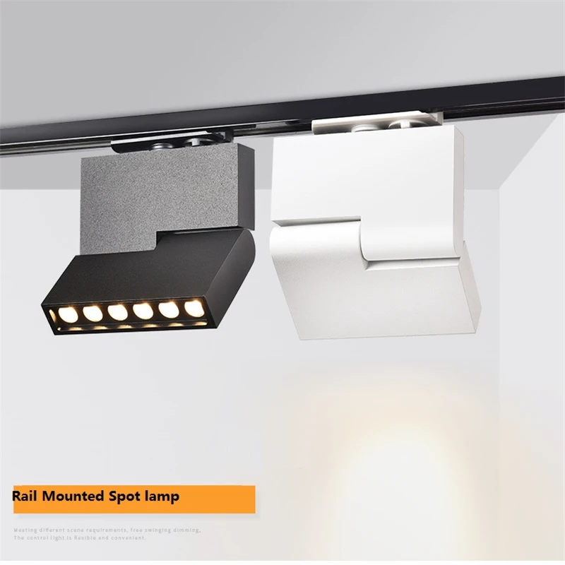 

85-265Vac input ultra slim 12W rotatable ceiling surface mounted ,track rail LED spot lamp for painting ,shopping mall,showroom