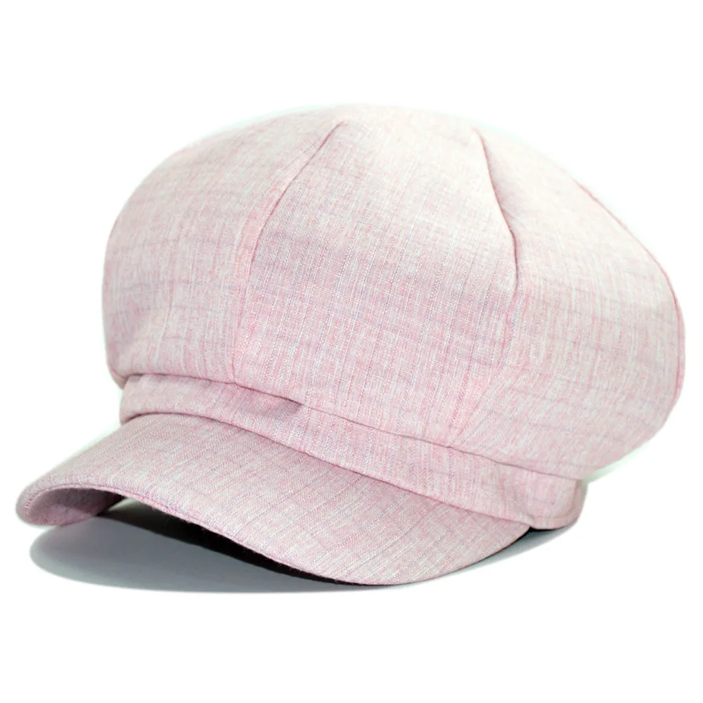 Женская хлопковая кепка газетчика Повседневная клетчатая восьмиугольная шляпа берет для девочек весна осень элегантная женская шляпа