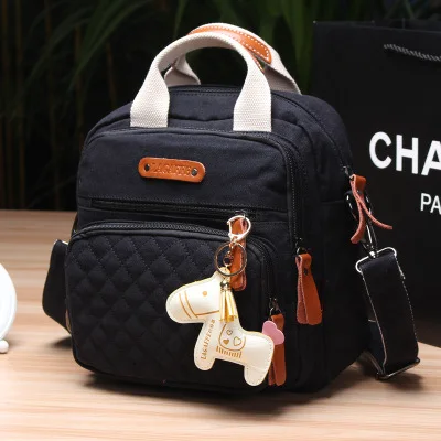 Многофункциональный модный рюкзак для подгузников для мамы, новая мультяшная лошадь, украшенная сумка для ребенка, высокое качество, детские подгузники, сумки для подгузников - Цвет: quan xin ku hei