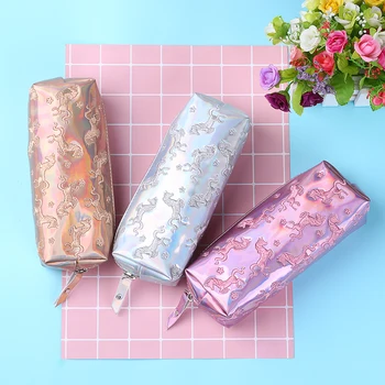 

Fashion Embroidery Cosmetic Bag Case Women Laser Lazy Makeup Pouch Bag Stationery Makeup Pouch Bag organizer Travel Toiletry Kit