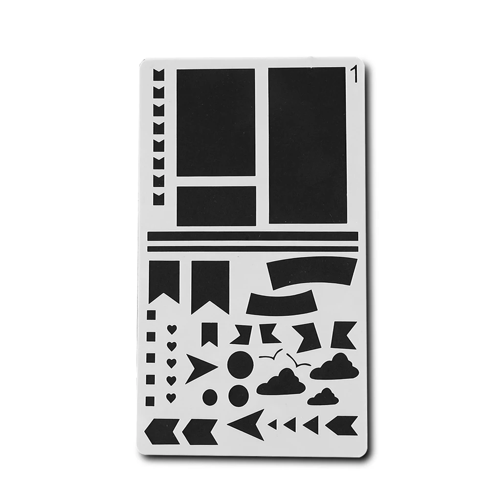 1 PC Journal Stencil Plastic Stencils Journal/Notebook/Diary/Scrapbook