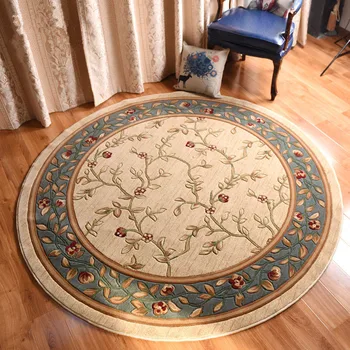 

Thick Round Carpet Living Room Pastoral Big Round Rug Bedroom Home Decoration Dining Room Floor Mat Cloakroom Rugs And Carpets